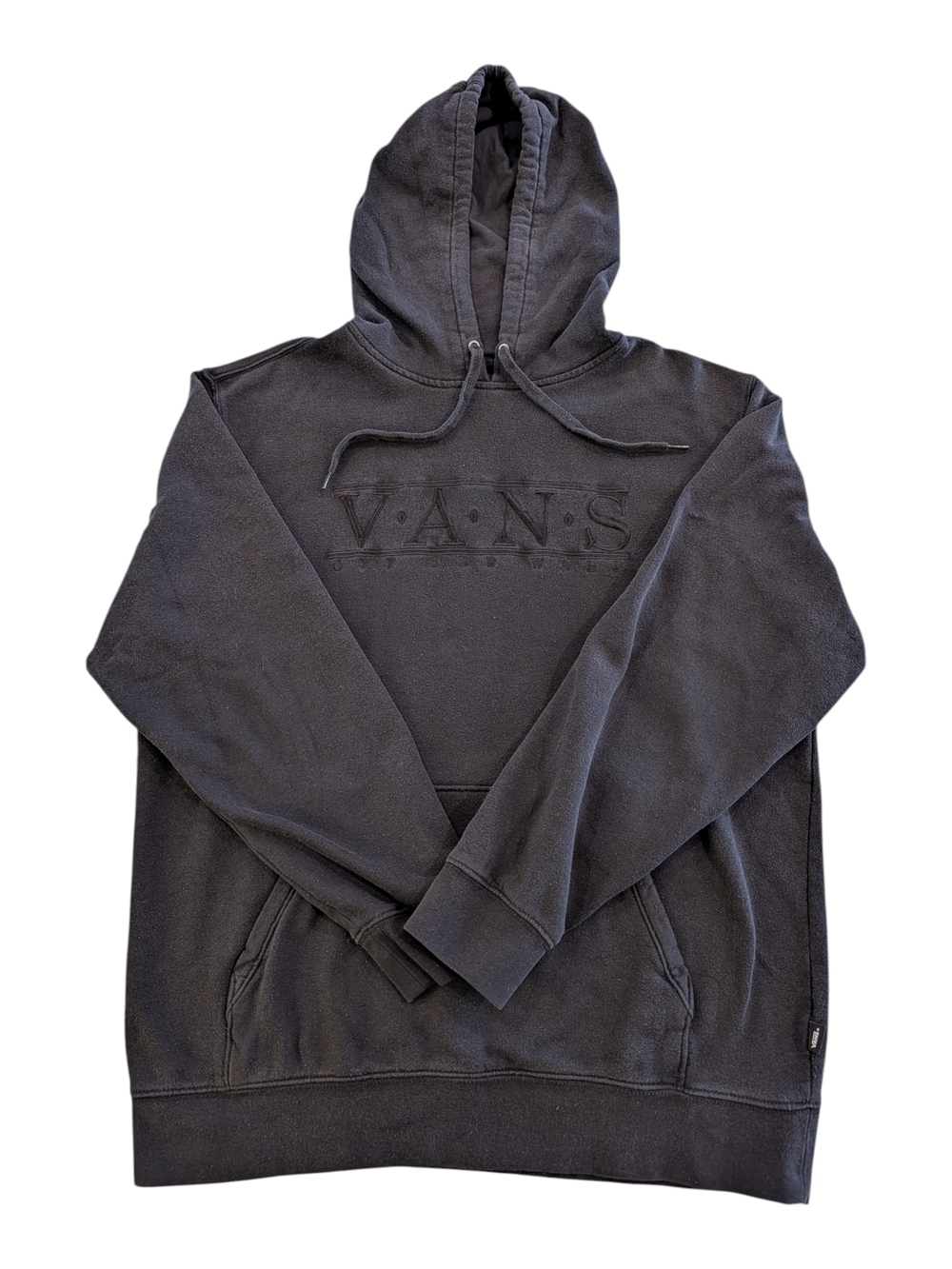 Vans Men's Black Embroidered Logo Pullover Hoodie